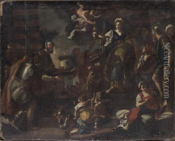 Trionfo Di Giuditta Oil Painting - Francesco Solimena
