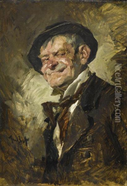 Portrait Of A Man, Laughing Oil Painting - Hans Best