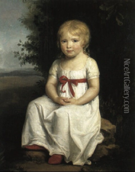 Portrait Presume De Julie-constance Charpentier, Vetue D'une Robe Blanche Oil Painting - Constance Marie (Blondelu) Charpentier
