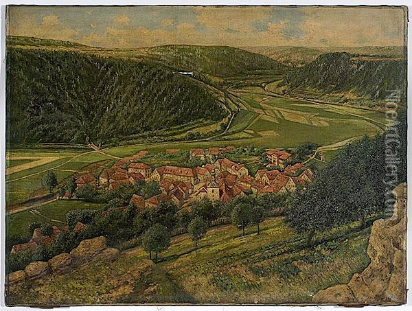 German Landscape Oil Painting - John Hauser
