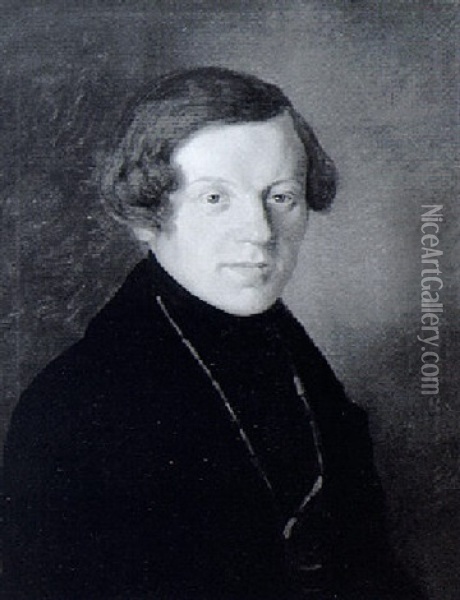 Portrait Eines Jungen Herren Oil Painting - Edouard Von Engerth
