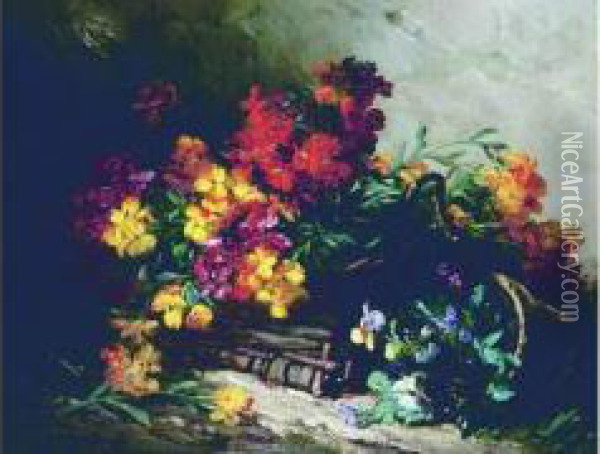 Panier De Giroflees Oil Painting - Eugene Claude