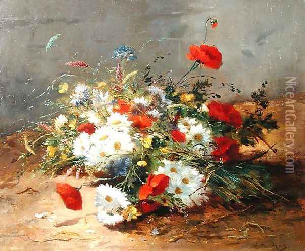 Flower Study Oil Painting - Eugene Henri Cauchois