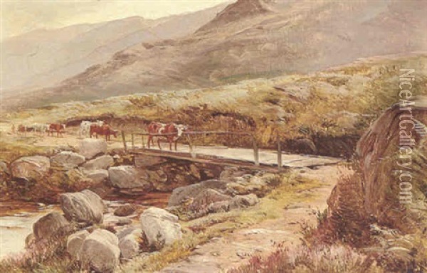 In The Glenrosa, Arran Oil Painting - Sidney Richard Percy