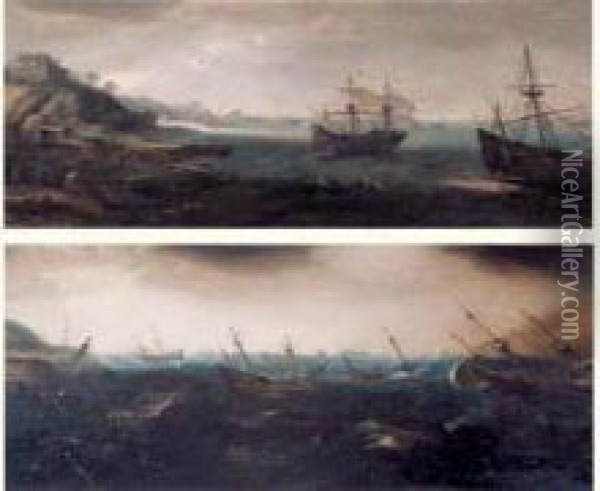 Marines Aux Vaisseaux Hollandais Oil Painting - Aert Anthonisz