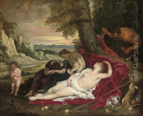 Diana Sleeping Oil Painting - Sir Anthony Van Dyck