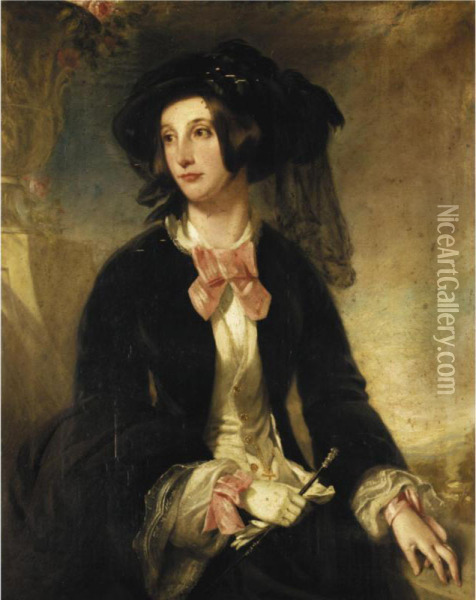 Portrait Of Frances Mary Vassall Tunnard-moore Oil Painting - James Pardon Of Canterbury