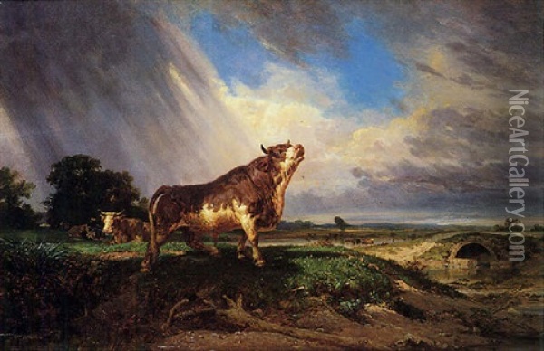 Il Torello Oil Painting - Louis Jean Baptiste Guy