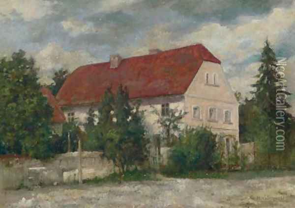 Landscape with House Oil Painting - Alexei Alexeivich Harlamoff