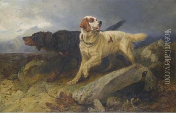 Setters On The Scent Oil Painting - Richard Ansdell