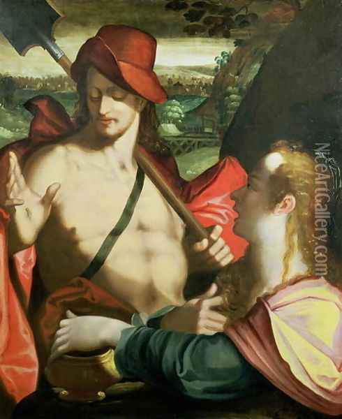 Noli Me Tangere Oil Painting - Bartholomaeus Spranger