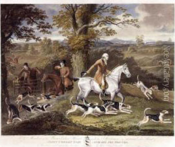 John Corbet Esq. And His Fox Hounds Oil Painting - Thomas Weaver