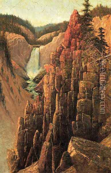 Lower Falls, Yosemite Oil Painting - Grafton Tyler Brown