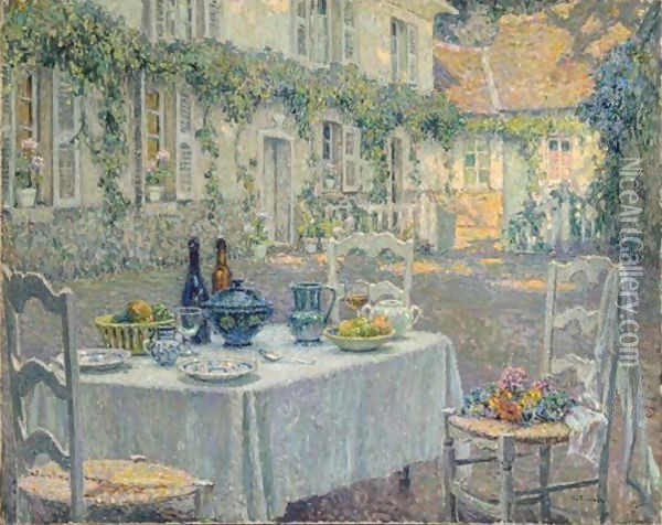 Le Dejeuner, Gerberoy Oil Painting - Henri Eugene Augustin Le Sidaner