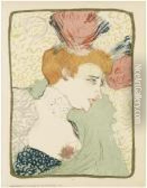 Mademoiselle Marcelle Lender, En Buste Oil Painting - Henri De Toulouse-Lautrec