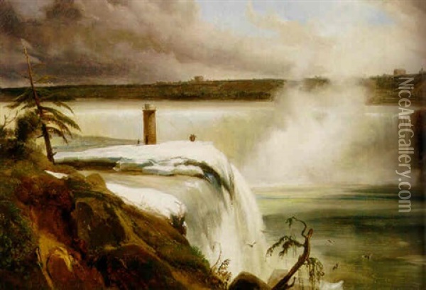 Niagara Falls Oil Painting - Jean Charles Joseph Remond