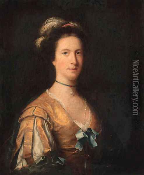Portrait of Mrs Hugo Meynell Oil Painting - Sir Joshua Reynolds
