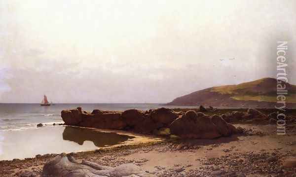 Coastal Landscape Oil Painting - Hans Schleich