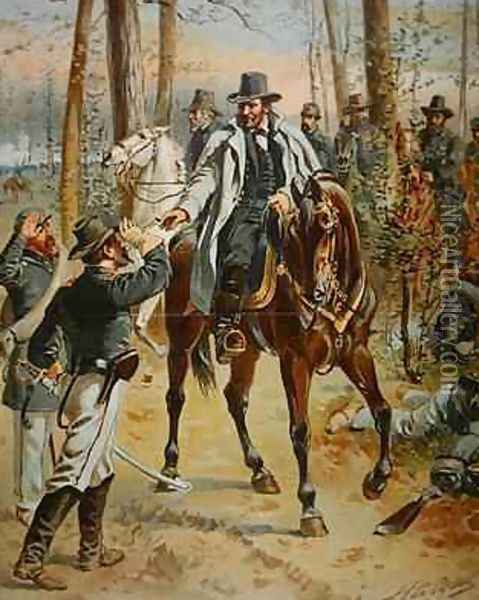 General Grant in the Wilderness Campaign 5th May 1864 Oil Painting - Henry Alexander Ogden