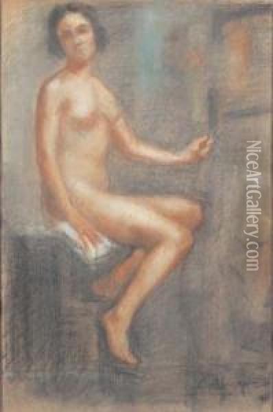 Nudo Oil Painting - Filippo Carcano
