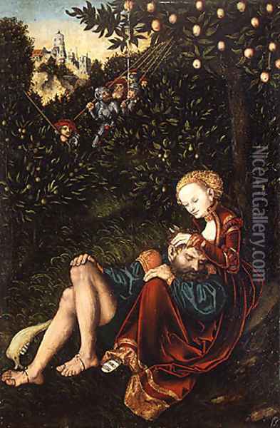 Samson and Delilah Oil Painting - Lucas The Elder Cranach