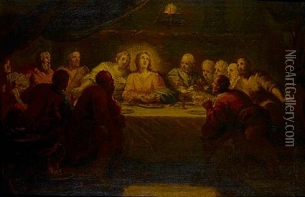 The Last Supper Oil Painting - Johann Franz Michael Rottmayr
