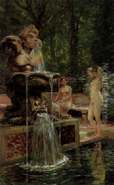 Sommertag Oil Painting - Otto Albert Koch