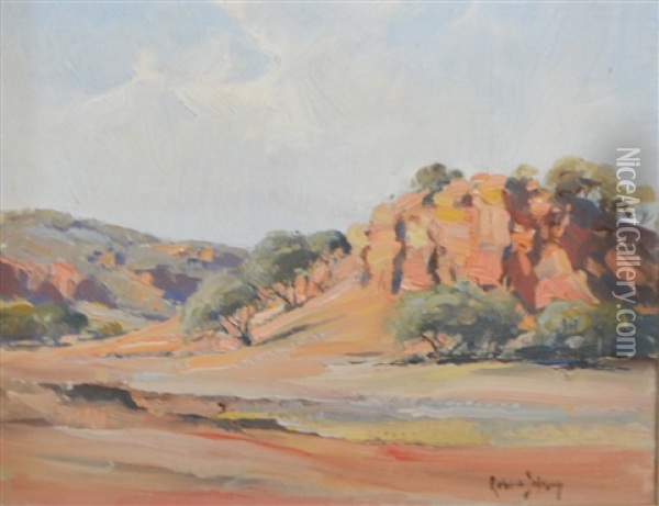 Mt Undoolya Oil Painting - Robert Johnson