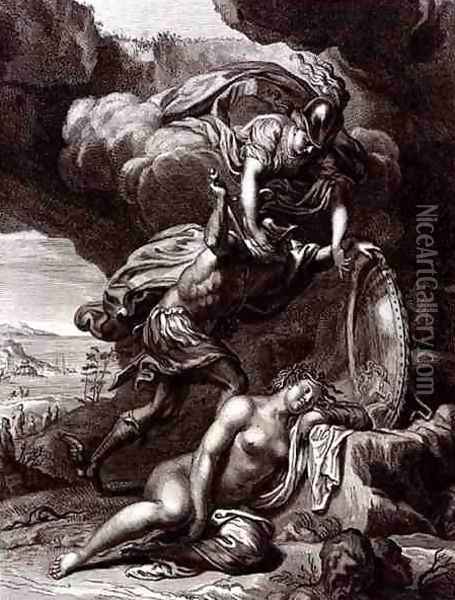 Perseus Cuts Off Medusas Head, 1731 Oil Painting - Bernard Picart