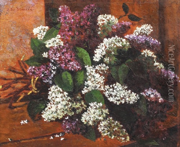 Flori De Liliac Oil Painting - Octav Bancila