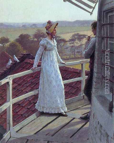 The Windmiller's Guest Oil Painting - Edmund Blair Blair Leighton