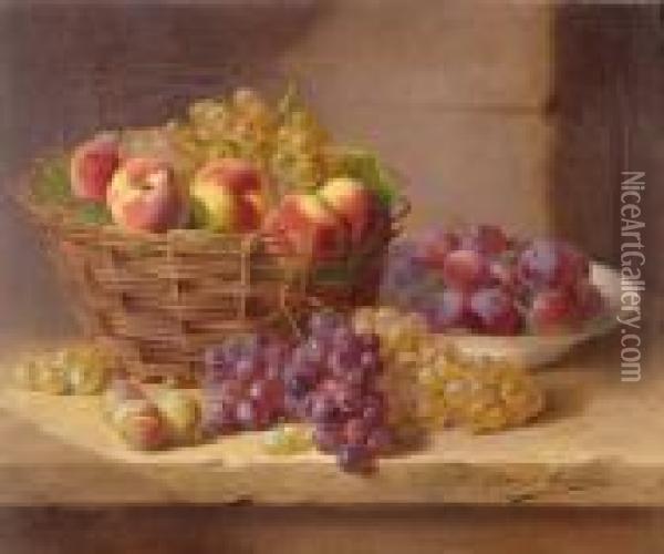 Fruits D'automne Oil Painting - Alphonse de Neuville