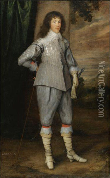 Portrait Of Dutton Gerard, 3rd Baron Gerard (1613-1640), Ofgerard's Bromley, Staffordshire Oil Painting - George Geldorp