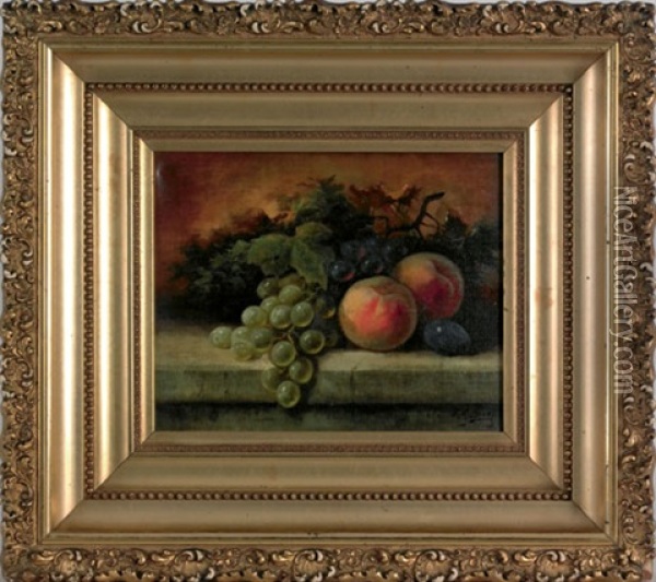Still Life With Fruit Oil Painting - Edward A. Howell