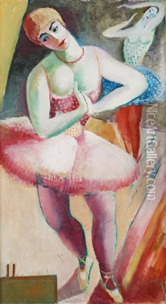 Varitedansoser (dancers) Oil Painting - Leander Engstroem the Elder