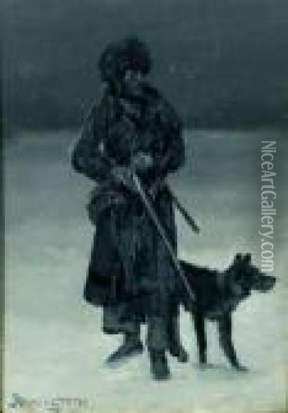 The French Canadian Trapper Oil Painting - Frederic Remington
