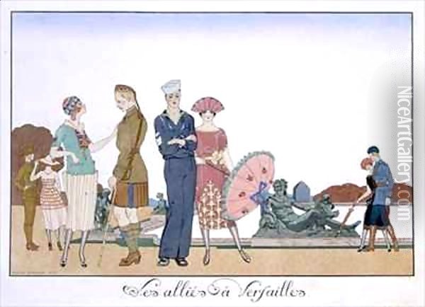 The Allies in Versailles Oil Painting - Georges Barbier