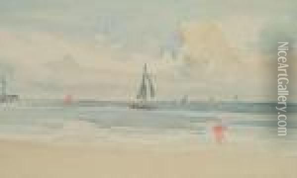 Entree D'un Port Normand Oil Painting - Paul Huet