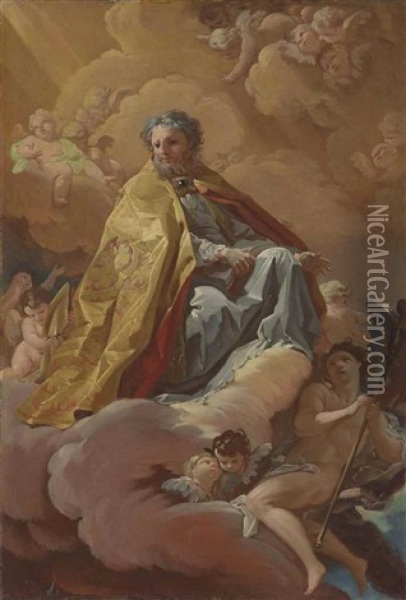 Saint Isidore Oil Painting - Corrado Giaquinto