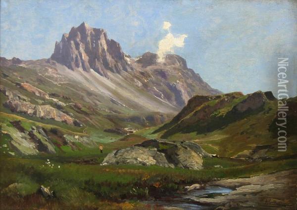 Bei Maloja Oil Painting - Ascan Lutteroth
