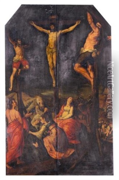 The Crucifixion Oil Painting - Pieter Jansz Pourbus
