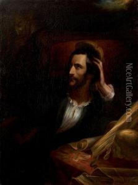 Portrait D'homme Oil Painting - Ary Scheffer