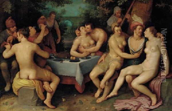 The Prodigal Son Oil Painting - Cornelis Cornelisz Van Haarlem