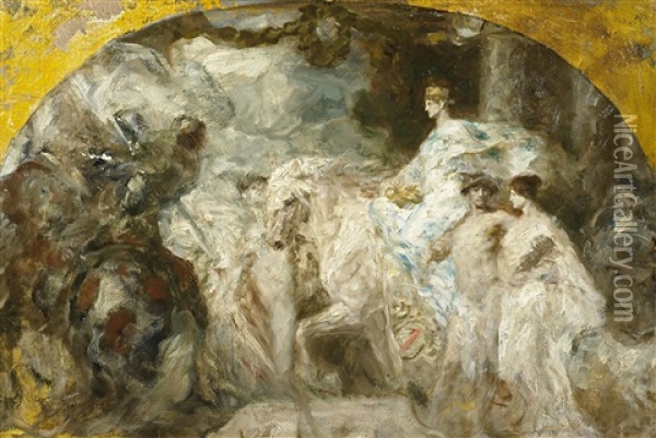 Triumphzug Der Pallas Athene Oil Painting - Ferdinand Keller