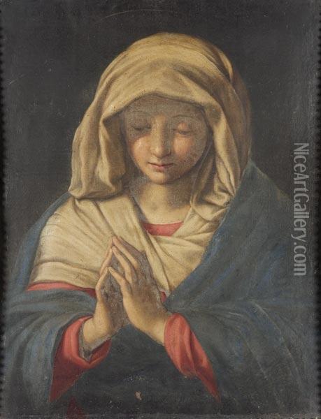 Vergine In Preghiera Oil Painting - Giovanni Battista Salvi