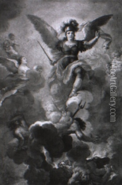Saint Michel Archange Terrassant Les Ames De L'enfer Oil Painting - D. Francisco Bayeu y Subias