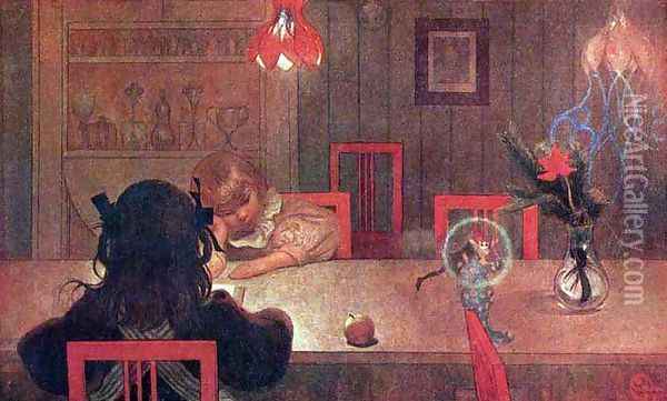 Fairy Tales Oil Painting - Carl Larsson