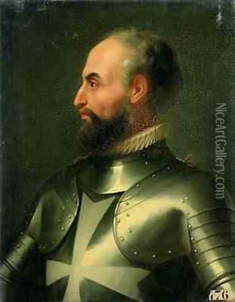 Jean de la Valette 1494-1568 Grand Master of the Knights of the Order of Malta Oil Painting - Francois Xavier Dupre