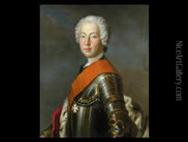 Portrait Des Friedrich Markgraf Von Brandenburg-bayreuth Oil Painting - Georg Liszewski