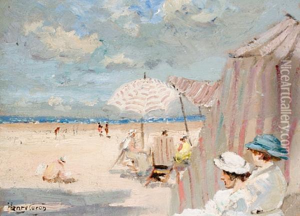 Beach Scene Oil Painting - Henri Paul Edmond Caron